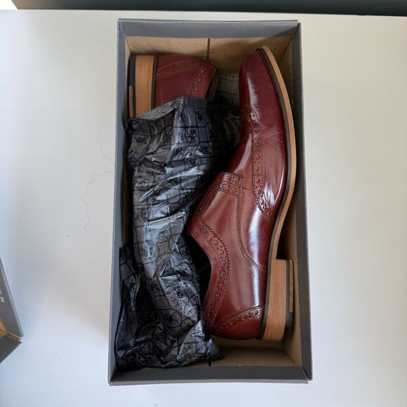 Stacy Adams Stratford Cognac Leather Monkstrap Dress Shoe 10M - Picture 5 of 6